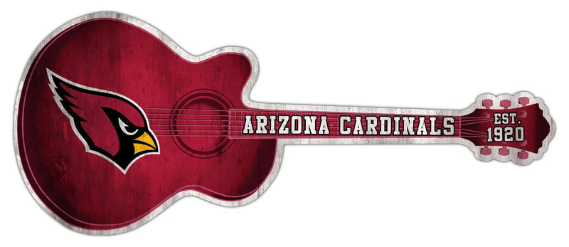 Load image into Gallery viewer, Fan Creations 24in Guitar NFL Arizona Cardinals team wall art sign
