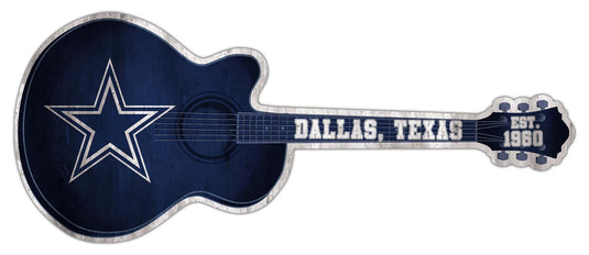 Fan Creations 24in Guitar NFL Dallas Cowboys team wall art sign