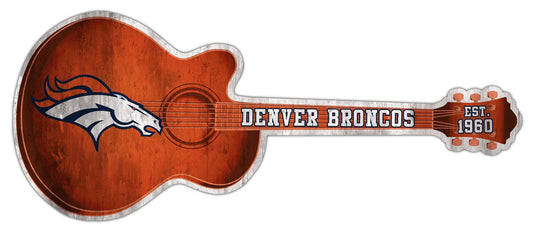 Fan Creations 24in Guitar NFL Denver Broncos team wall art sign
