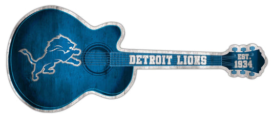 Fan Creations 24in Guitar NFL Detroit Lions team wall art sign
