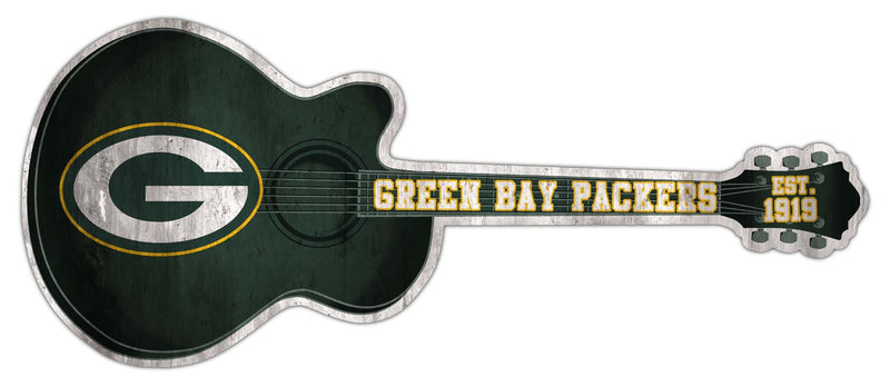 Load image into Gallery viewer, Fan Creations 24in Guitar NFL Green Bay Packers team wall art sign
