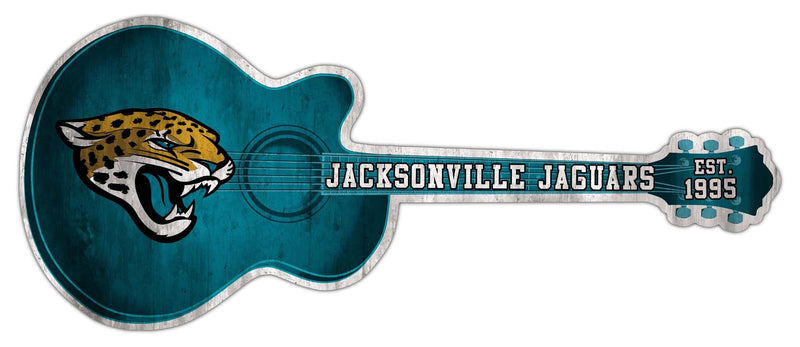 Load image into Gallery viewer, Fan Creations 24in Guitar NFL Jacksonville Jaguars team wall art sign
