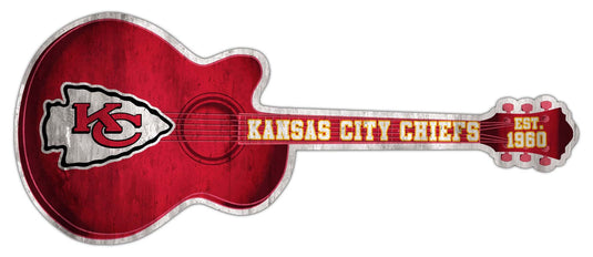 Fan Creations 24in Guitar NFL Kansas City Chiefs team wall art sign