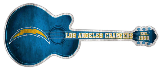 Fan Creations 24in Guitar NFL Los Angeles Chargers team wall art sign