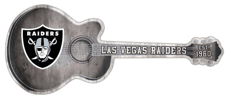 Load image into Gallery viewer, Fan Creations 24in Guitar NFL Las Vegas Raiders team wall art sign
