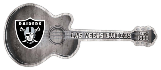 Fan Creations 24in Guitar NFL Las Vegas Raiders team wall art sign