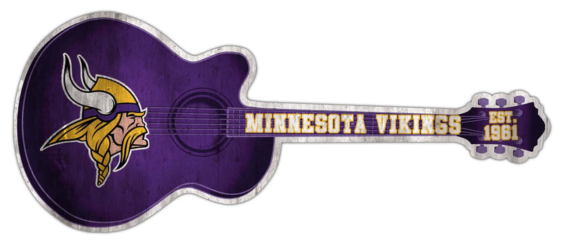 Load image into Gallery viewer, Fan Creations 24in Guitar NFL Minnesota Vikings team wall art sign
