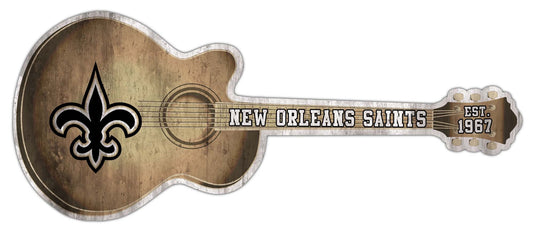 Fan Creations 24in Guitar NFL New Orleans Saints team wall art sign