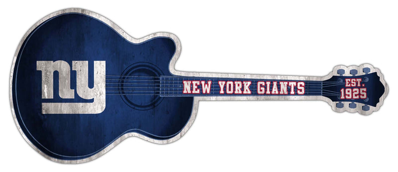 Load image into Gallery viewer, Fan Creations 24in Guitar NFL New York Giants team wall art sign
