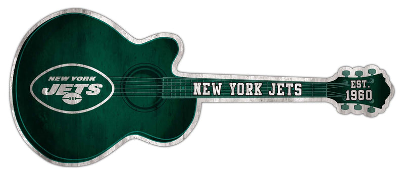 Load image into Gallery viewer, Fan Creations 24in Guitar NFL New York Jets team wall art sign

