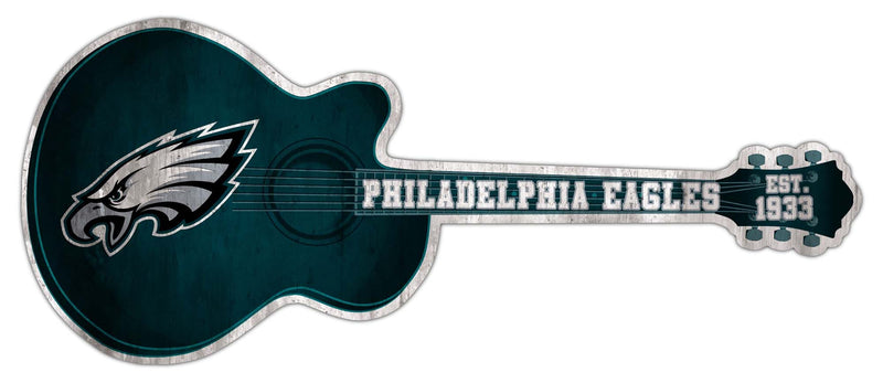Load image into Gallery viewer, Fan Creations 24in Guitar NFL Philadelphia Eagles team wall art sign

