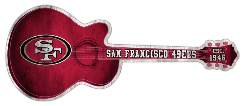 Load image into Gallery viewer, Fan Creations 24in Guitar NFL San Francisco 49ers team wall art sign
