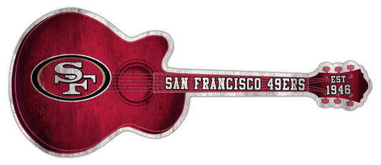 Fan Creations 24in Guitar NFL San Francisco 49ers team wall art sign