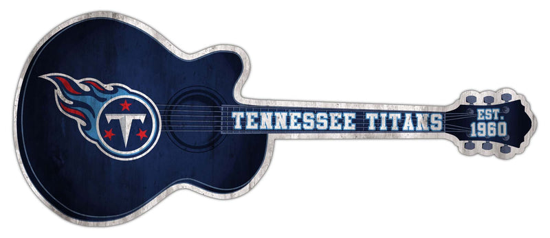 Load image into Gallery viewer, Fan Creations 24in Guitar NFL Tennessee Titans team wall art sign

