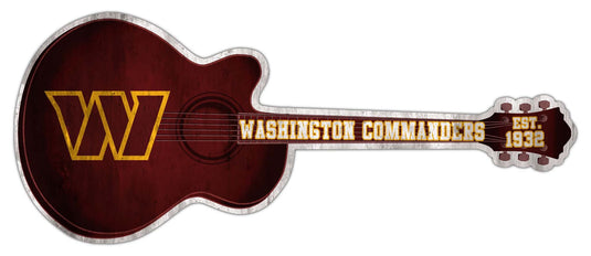 Fan Creations 24in Guitar NFL Washington Commanders team wall art sign