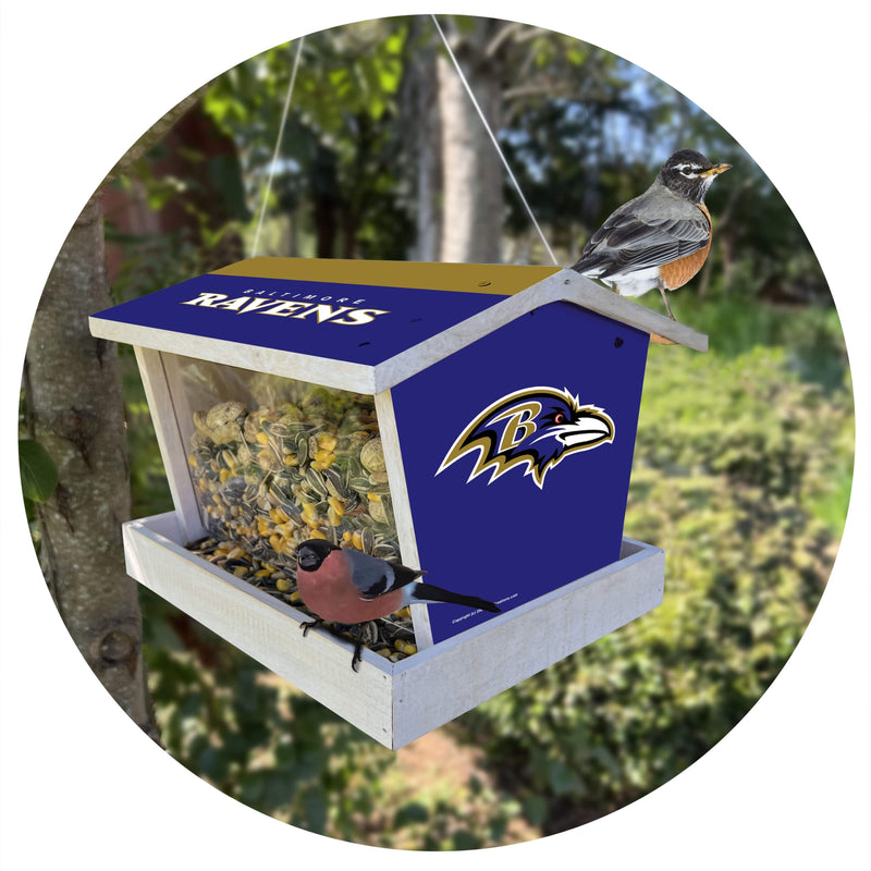 Load image into Gallery viewer, Fan Creations Outdoor NFL Baltimore Ravens Bird Feeder for Sports Fans - Assembled
