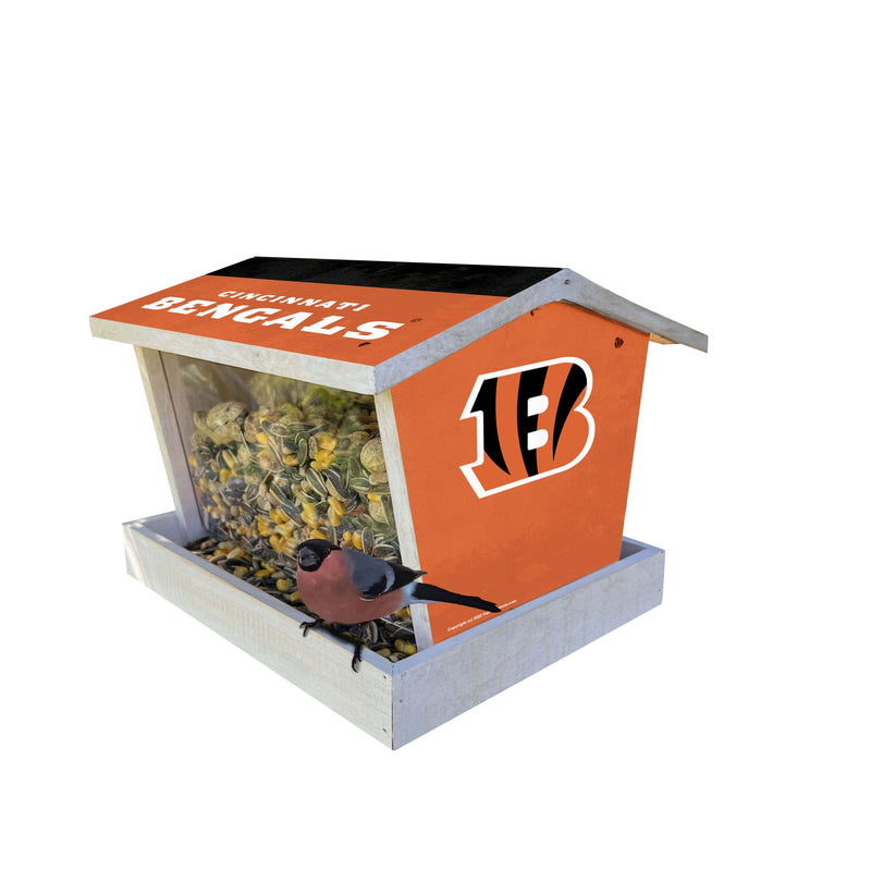 Load image into Gallery viewer, Fan Creations Outdoor NFL Cincinnati Bengals Bird Feeder for Sports Fans - Assembled
