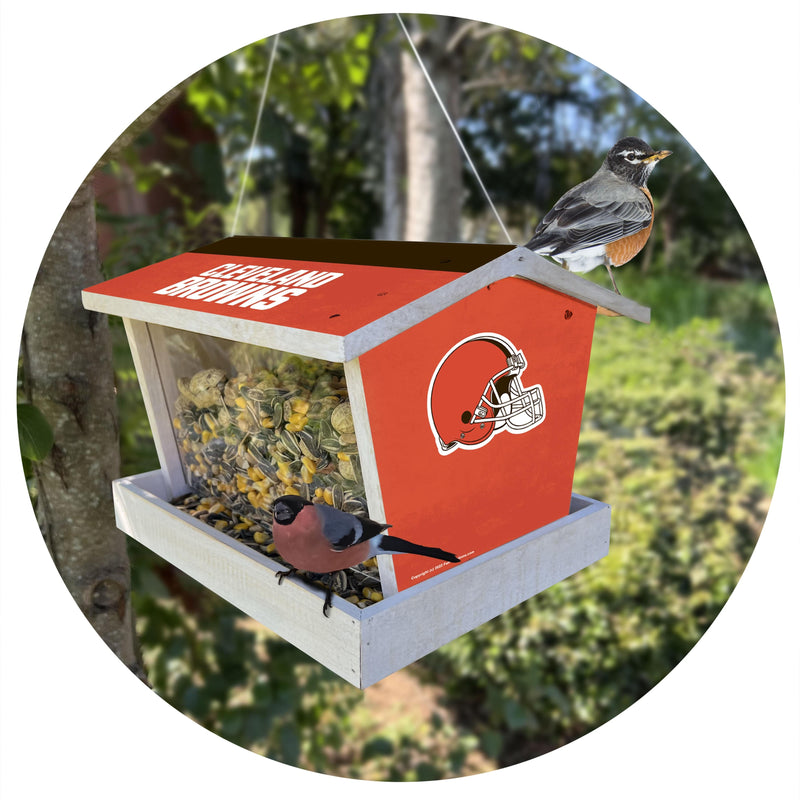 Load image into Gallery viewer, Fan Creations Outdoor NFL Cleveland Browns Bird Feeder for Sports Fans - Assembled
