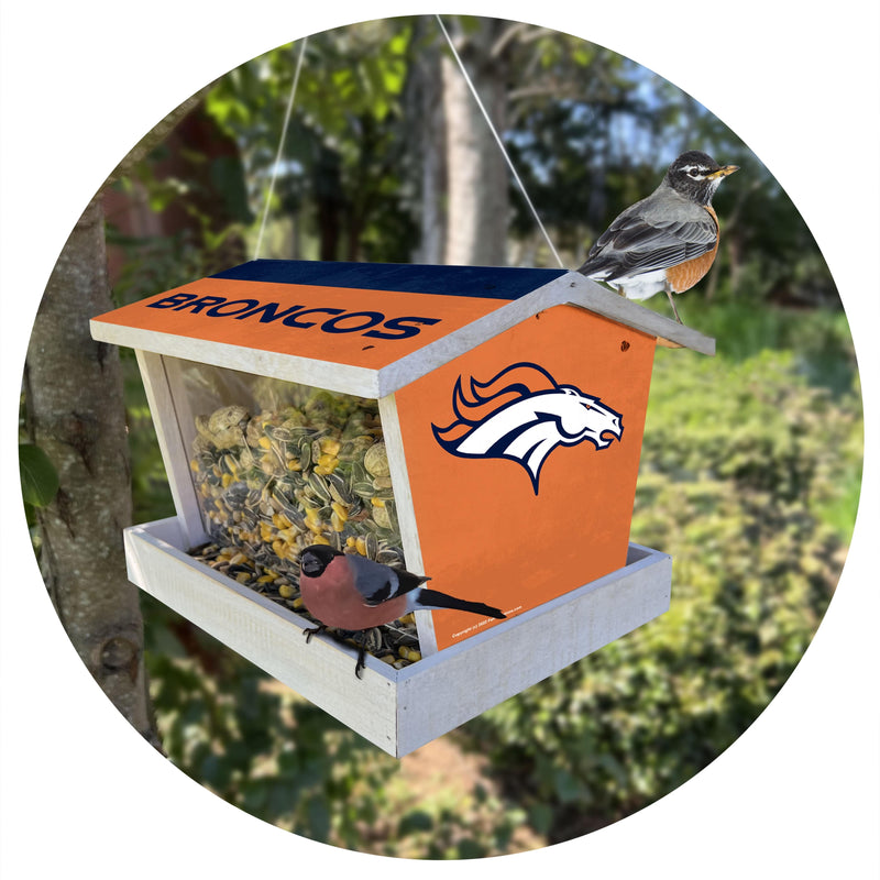 Load image into Gallery viewer, Fan Creations Outdoor NFL Denver Broncos Bird Feeder for Sports Fans - Assembled
