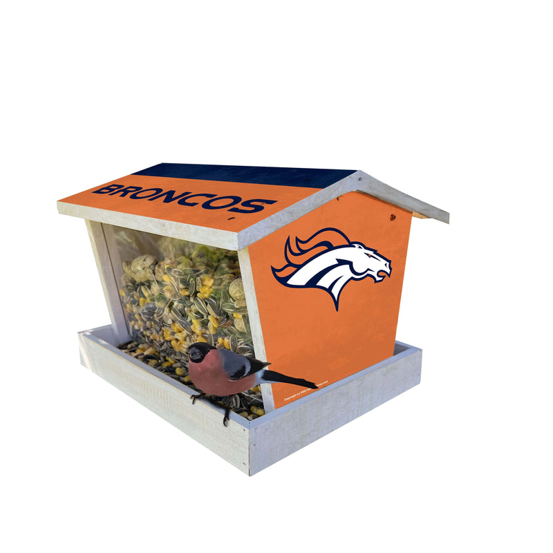 Load image into Gallery viewer, Fan Creations Outdoor NFL Denver Broncos Bird Feeder for Sports Fans - Assembled

