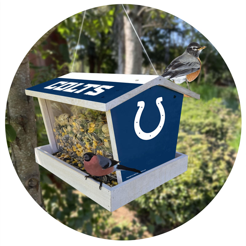 Load image into Gallery viewer, Fan Creations Outdoor NFL Indianapolis Colts Bird Feeder for Sports Fans - Assembled
