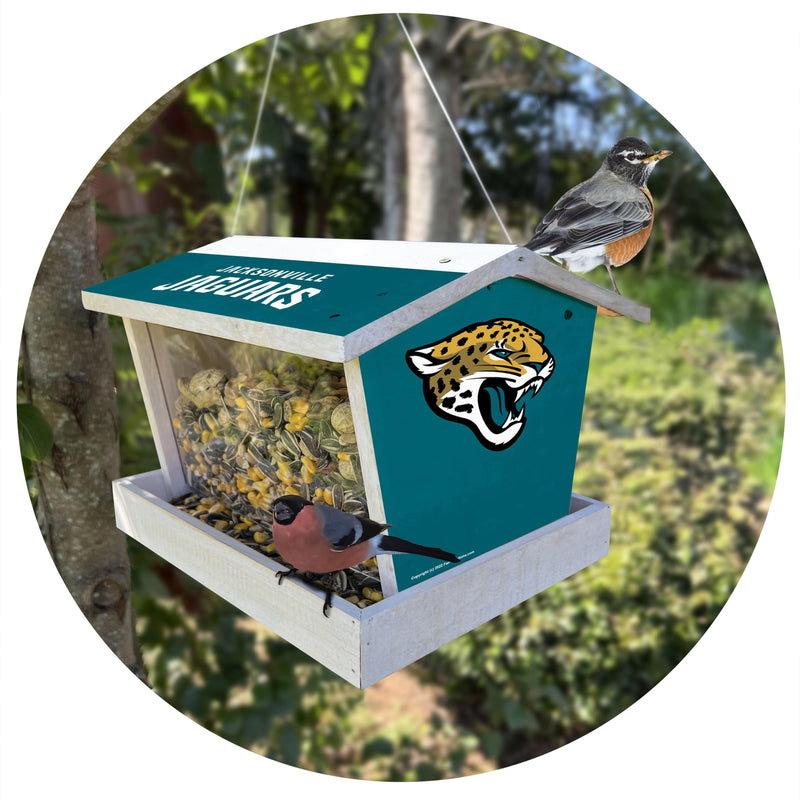 Load image into Gallery viewer, Fan Creations Outdoor NFL Jacksonville Jaguars Bird Feeder for Sports Fans - Assembled
