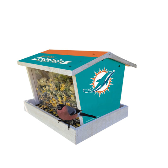 Fan Creations Outdoor NFL Miami Dolphins Bird Feeder for Sports Fans - Assembled