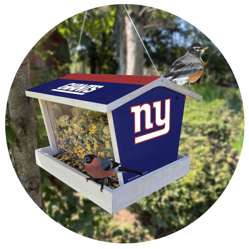 Load image into Gallery viewer, Fan Creations Outdoor NFL New York Giants Bird Feeder for Sports Fans - Assembled
