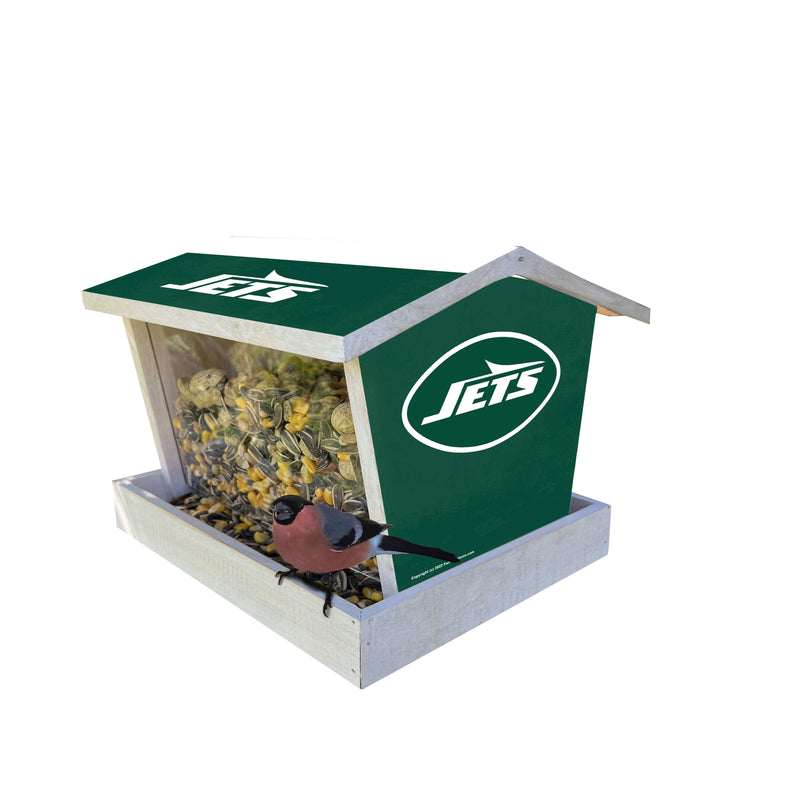 Load image into Gallery viewer, Fan Creations Outdoor NFL New York Jets Bird Feeder for Sports Fans - Assembled
