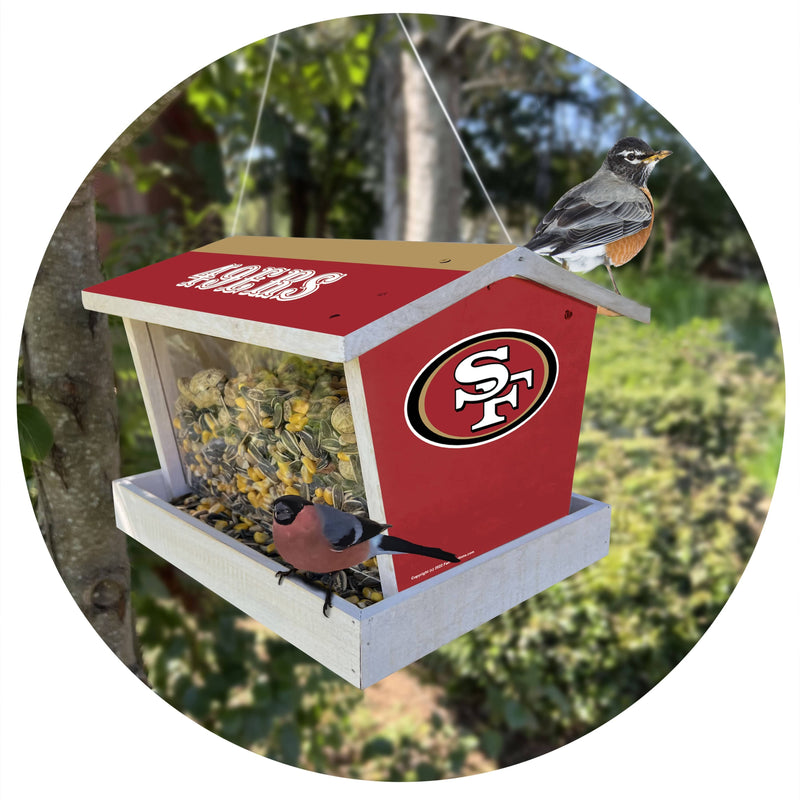 Load image into Gallery viewer, Fan Creations Outdoor NFL San Francisco 49ers Bird Feeder for Sports Fans - Assembled
