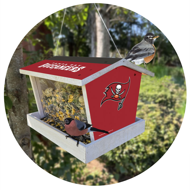 Load image into Gallery viewer, Fan Creations Outdoor NFL Tampa Bay Buccaneers Bird Feeder for Sports Fans - Assembled
