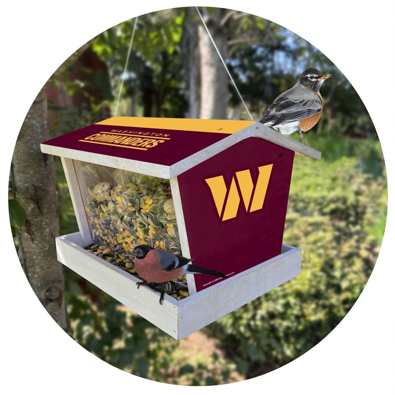 Load image into Gallery viewer, Fan Creations Outdoor NFL Washington Commanders Bird Feeder for Sports Fans - Assembled
