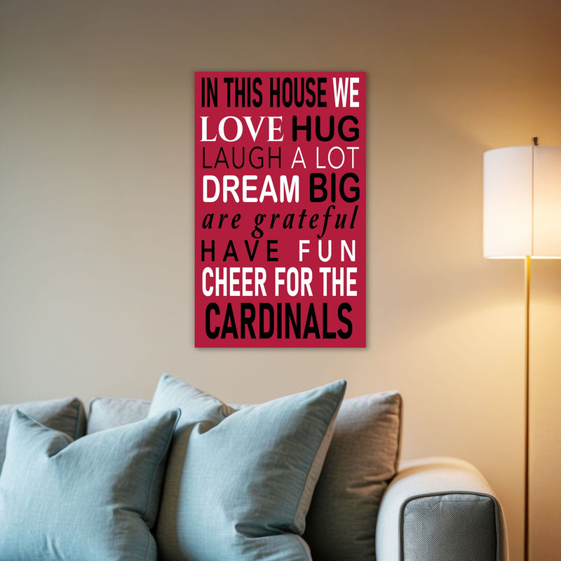 Load image into Gallery viewer, Fan Creations NFL Arizona Cardinals in This House    11x19 Wall Decor

