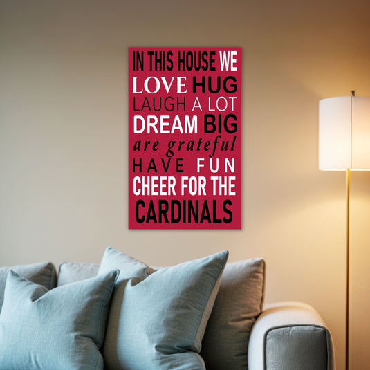 Fan Creations NFL Arizona Cardinals in This House    11x19 Wall Decor
