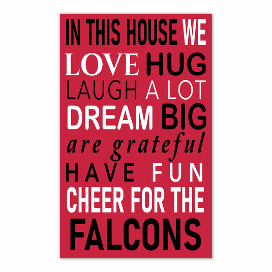 Fan Creations NFL Atlanta Falcons in This House    11x19 Wall Decor