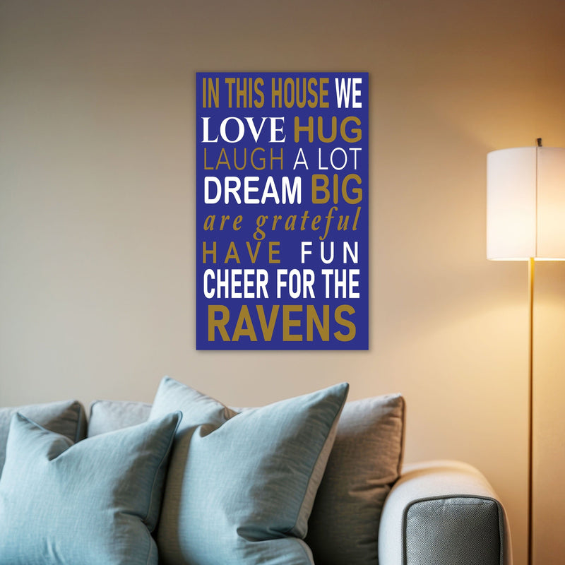 Load image into Gallery viewer, Fan Creations NFL Baltimore Ravens in This House    11x19 Wall Decor
