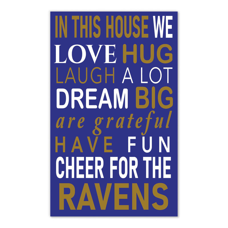 Load image into Gallery viewer, Fan Creations NFL Baltimore Ravens in This House    11x19 Wall Decor
