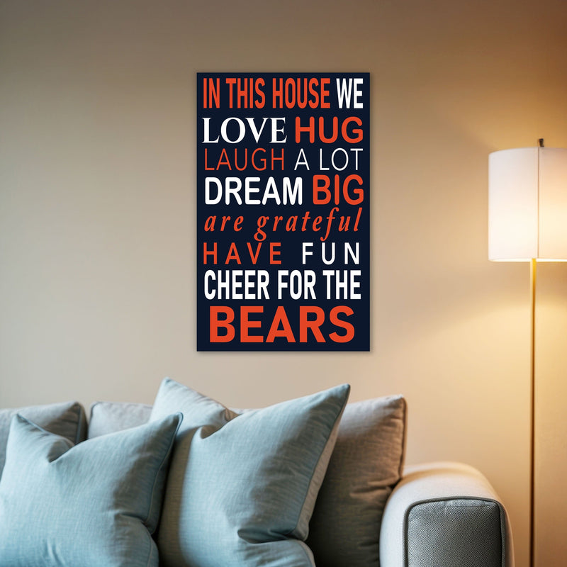 Load image into Gallery viewer, Fan Creations NFL Chicago Bears in This House    11x19 Wall Decor
