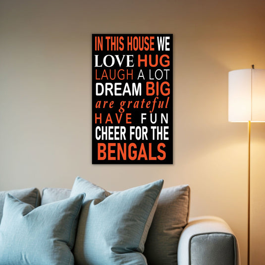 Fan Creations NFL Cincinnati Bengals in This House    11x19 Wall Decor