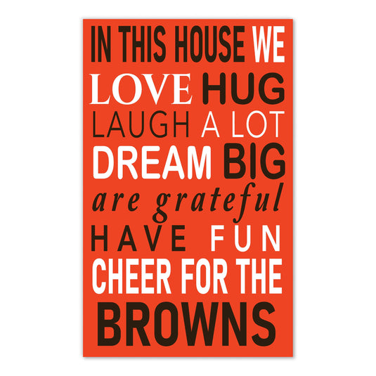 Fan Creations NFL Cleveland Browns in This House    11x19 Wall Decor