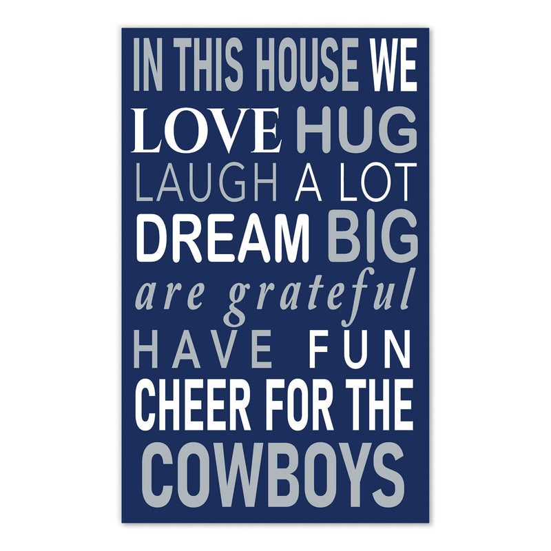 Load image into Gallery viewer, Fan Creations NFL Dallas Cowboys in This House    11x19 Wall Decor
