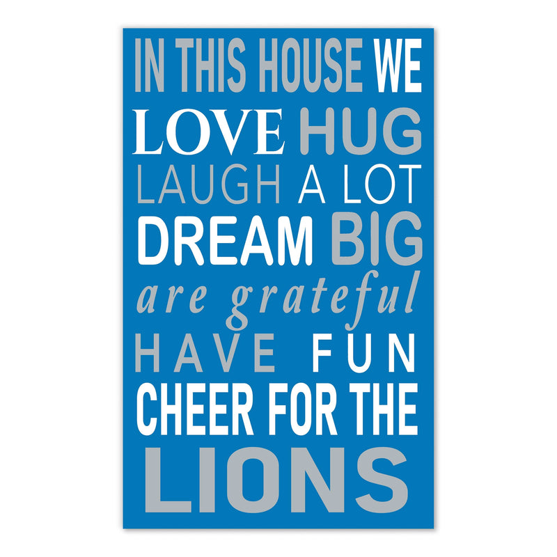 Load image into Gallery viewer, Fan Creations NFL Detroit Lions in This House    11x19 Wall Decor
