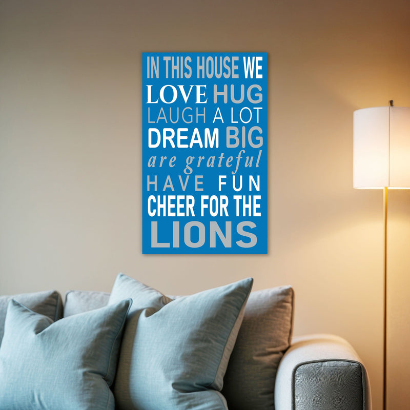 Load image into Gallery viewer, Fan Creations NFL Detroit Lions in This House    11x19 Wall Decor
