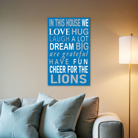 Fan Creations NFL Detroit Lions in This House    11x19 Wall Decor