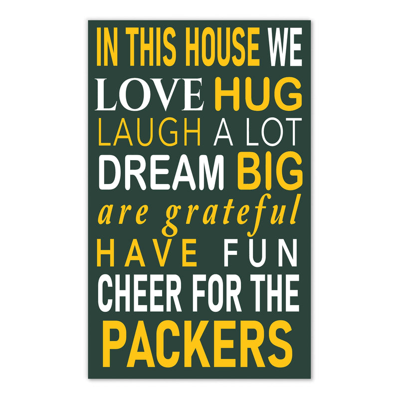 Load image into Gallery viewer, Fan Creations NFL Green Bay Packers in This House    11x19 Wall Decor
