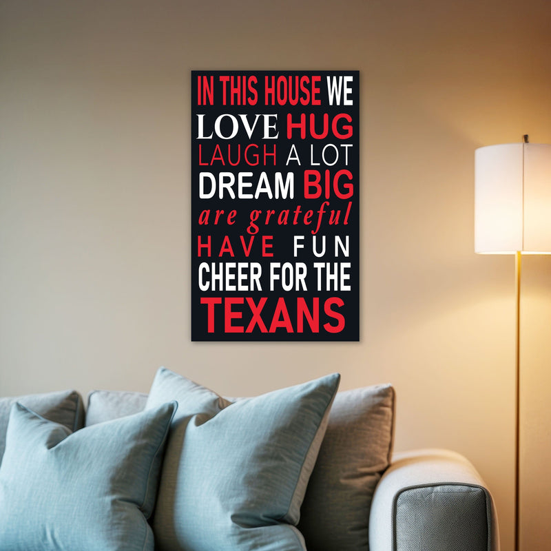 Load image into Gallery viewer, Fan Creations NFL Houston Texans in This House    11x19 Wall Decor
