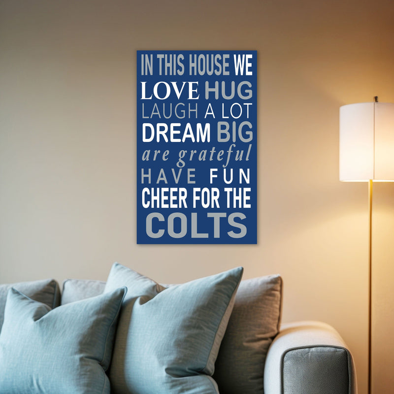 Load image into Gallery viewer, Fan Creations NFL Indianapolis Colts in This House    11x19 Wall Decor

