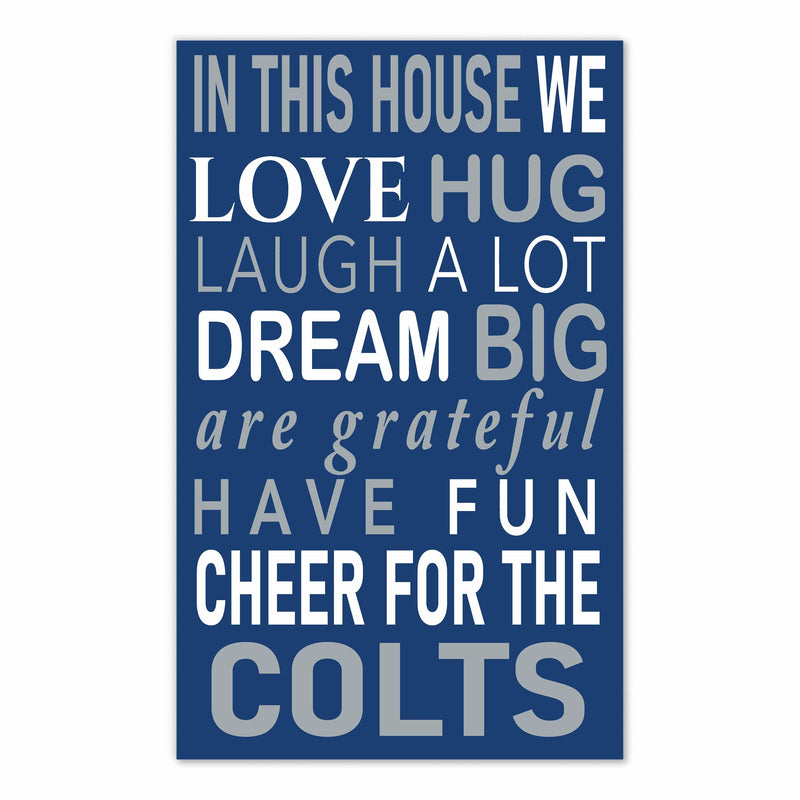 Load image into Gallery viewer, Fan Creations NFL Indianapolis Colts in This House    11x19 Wall Decor

