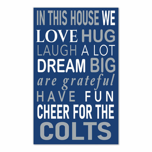 Fan Creations NFL Indianapolis Colts in This House    11x19 Wall Decor