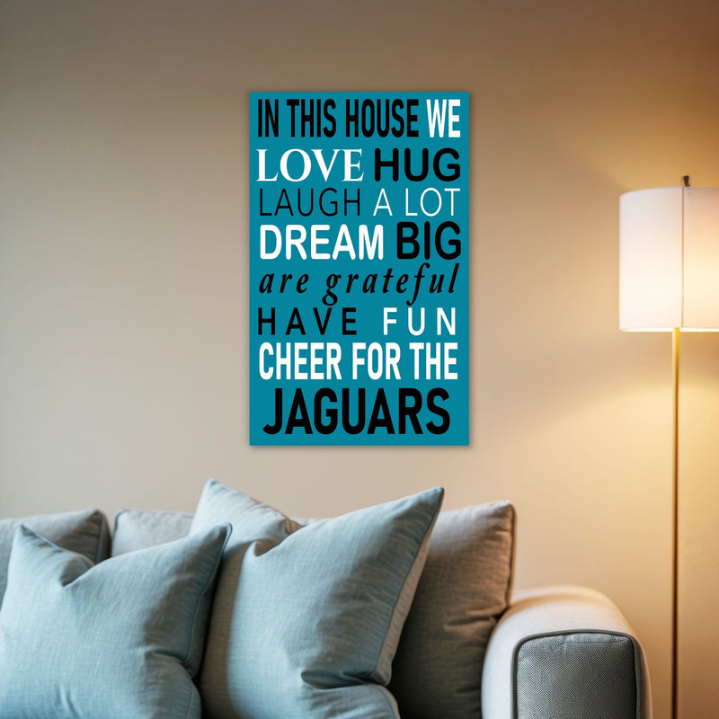 Load image into Gallery viewer, Fan Creations NFL Jacksonville Jaguars in This House    11x19 Wall Decor

